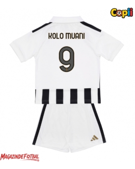 Juventus Randal Kolo Muani #9 Echipament de Fotbal Replică 2026-27 Copii Acasa (+ Șorturi)